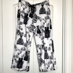 Soma White & Black Printed Pajama Pants